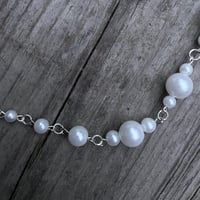 Image 3 of faux pearl and stainless steel chain necklace and/or bracelet 