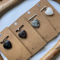 Image 2 of Heart Shaped Crystal Necklaces on Waxed Chord 