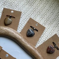 Image 3 of Heart Shaped Crystal Necklaces on Waxed Chord 