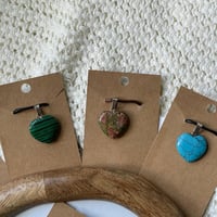 Image 4 of Heart Shaped Crystal Necklaces on Waxed Chord 
