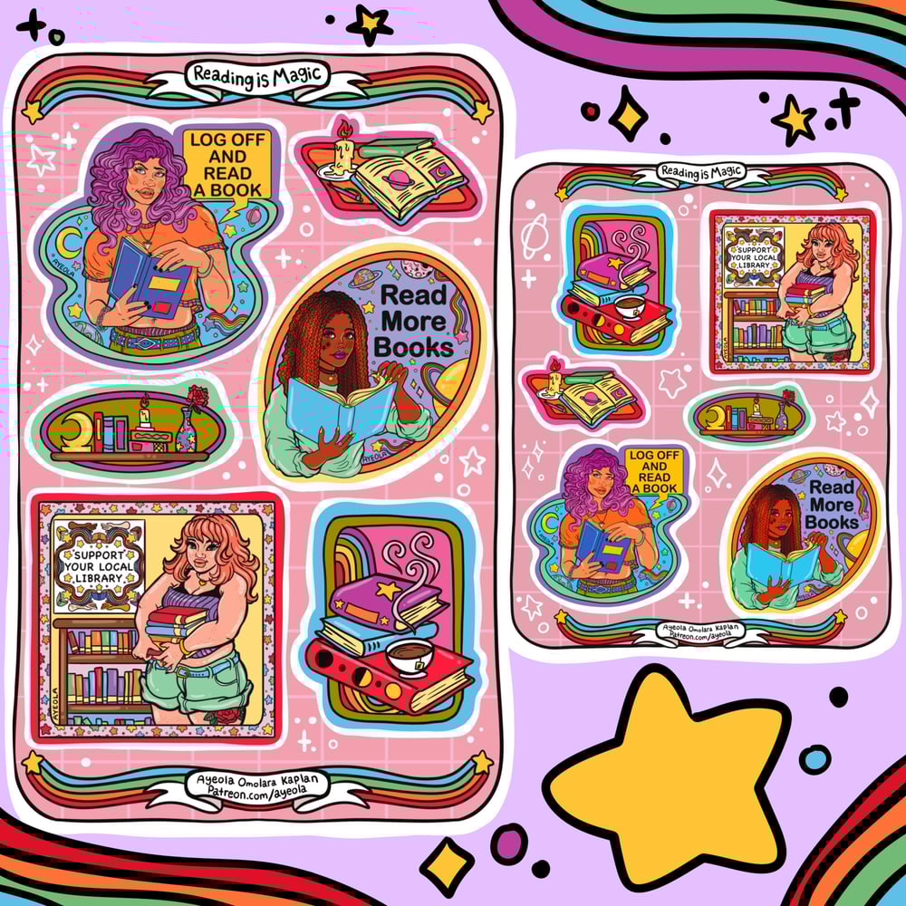 Image of Sticker Sheets: Reading is Magic