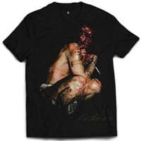 Image 1 of Woven Drip Gg Allin Front And Back Tee – Black