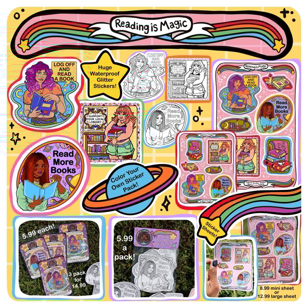 Image of Sticker Sheets: Reading is Magic
