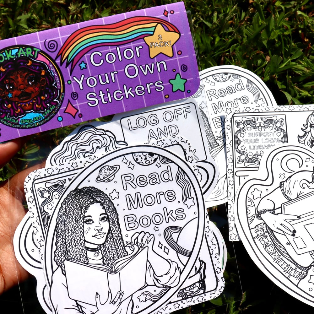 Image of Color Your Own Stickers Pack: Reading is Magic