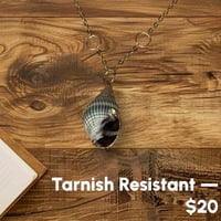 Image 2 of  Gold Trim Shell Necklace