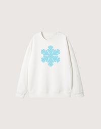 Image 2 of Snowflake and Snowmen Adult Sweatshirt (Unisex)