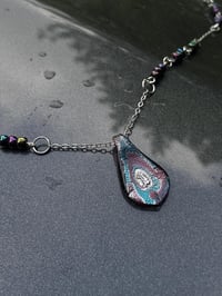 Image 1 of Galaxy blown glass necklace 