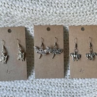 Image 3 of Animal Charm Earrings, Hypoallergenic