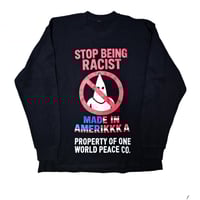 Image 1 of STOP BEING RACIST WAFFLE LONGSLEEVE 