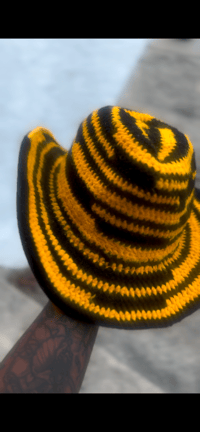 Image 4 of Black & Gold Cowboy Hat