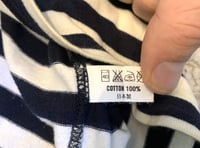 Image 7 of Iron Heart IHTB-04 heavy cotton striped knit shirt, size M