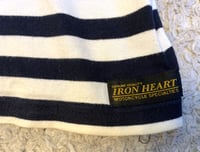Image 5 of Iron Heart IHTB-04 heavy cotton striped knit shirt, size M