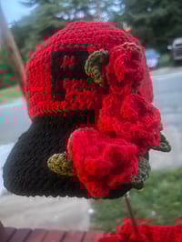 Image 3 of Roses Are Red - Baseball Cap with Detachable Cape