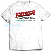 Image 2 of Woven Drip Dare Father Tee – Black, White