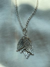 Image 1 of Multiple Silver Leaf Charm Necklace