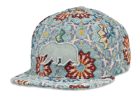 Image 1 of GRASSROOTS CALIFORNIA REMOVABLE BEAR GRAY MOSAIC FITTED HAT NEW 