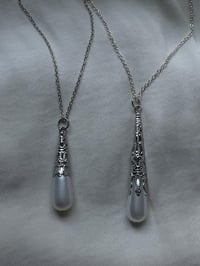 Image 2 of  Pearl Drop Pendant Necklace
