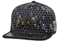 Image 2 of 16th ANNIVERSARY HONEYCOMB BLACK FITTED HAT NEW
