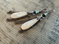 Image 4 of Bonita - Fossil Coral Bohemian earrings/ n142