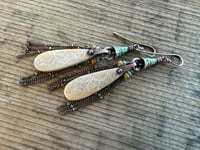 Image 5 of Bonita - Fossil Coral Bohemian earrings/ n142
