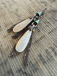 Image 9 of Bonita - Fossil Coral Bohemian earrings/ n142