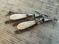 Image 13 of Bonita - Fossil Coral Bohemian earrings/ n142
