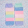 Knit Leg Warmers: Pastel Sky