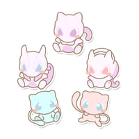 Image 1 of Mew & Mewtwo Sticker Flakes