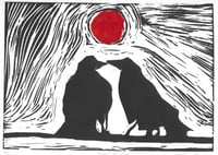 Image 2 of Crows at dusk (black and red)