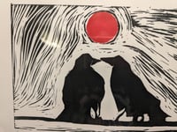 Image 3 of Crows at dusk (black and red)