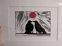 Image 4 of Crows at dusk (black and red)