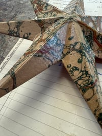 Image 3 of Venetian Folk Star // Hand Marbled Papier-Mache Star 2025