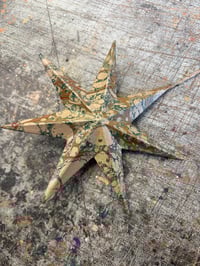 Image 7 of Venetian Folk Star // Hand Marbled Papier-Mache Star 2025