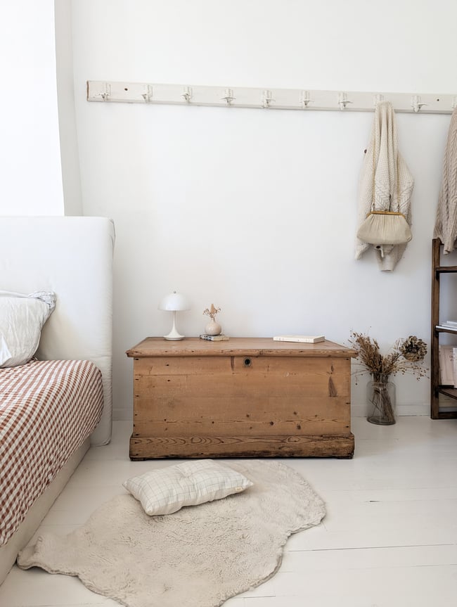 Malle anglaise en pin XIXe 🍂 PROMO ancien 199€