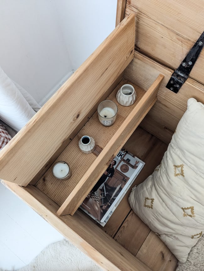 Malle anglaise en pin XIXe 🍂 PROMO ancien 199€