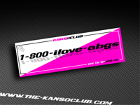 1-800-ilove-abgs SLAP SICKER