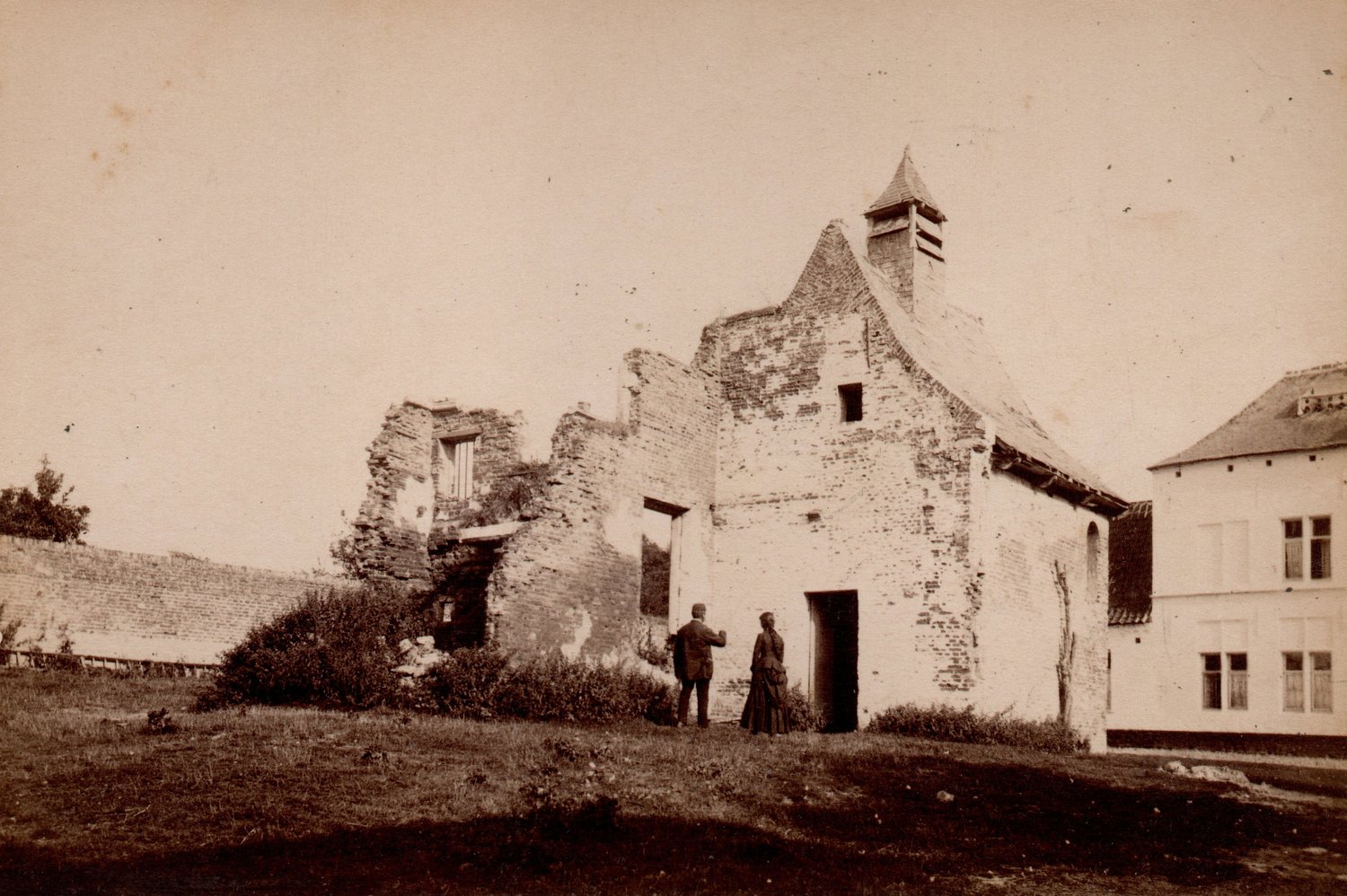 Image of Anonymous: Hougoumont farm near Waterloo, ca. 1880