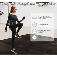 Image 6 of Women's Long Sleeve  Compression Dry-Fit Athletic T-Shirts Gym / 