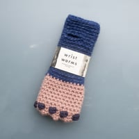 Image 1 of Wrist Worms, Blue & Mauve