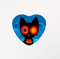 Image 9 of Heart Button Pin "Cat Sanses"
