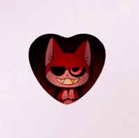 Image 14 of Heart Button Pin "Cat Sanses"