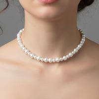 Image 1 of Faux Pearl Choker