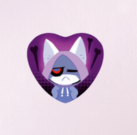 Image 16 of Heart Button Pin "Cat Sanses"