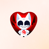 Image 18 of Heart Button Pin "Cat Sanses"