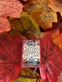 Image 1 of Mini libro de fantasía de piedra filosofal. Imán de nevera.