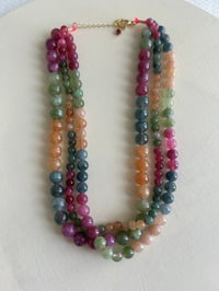 Image 1 of Collar ágathas  de colores natural-