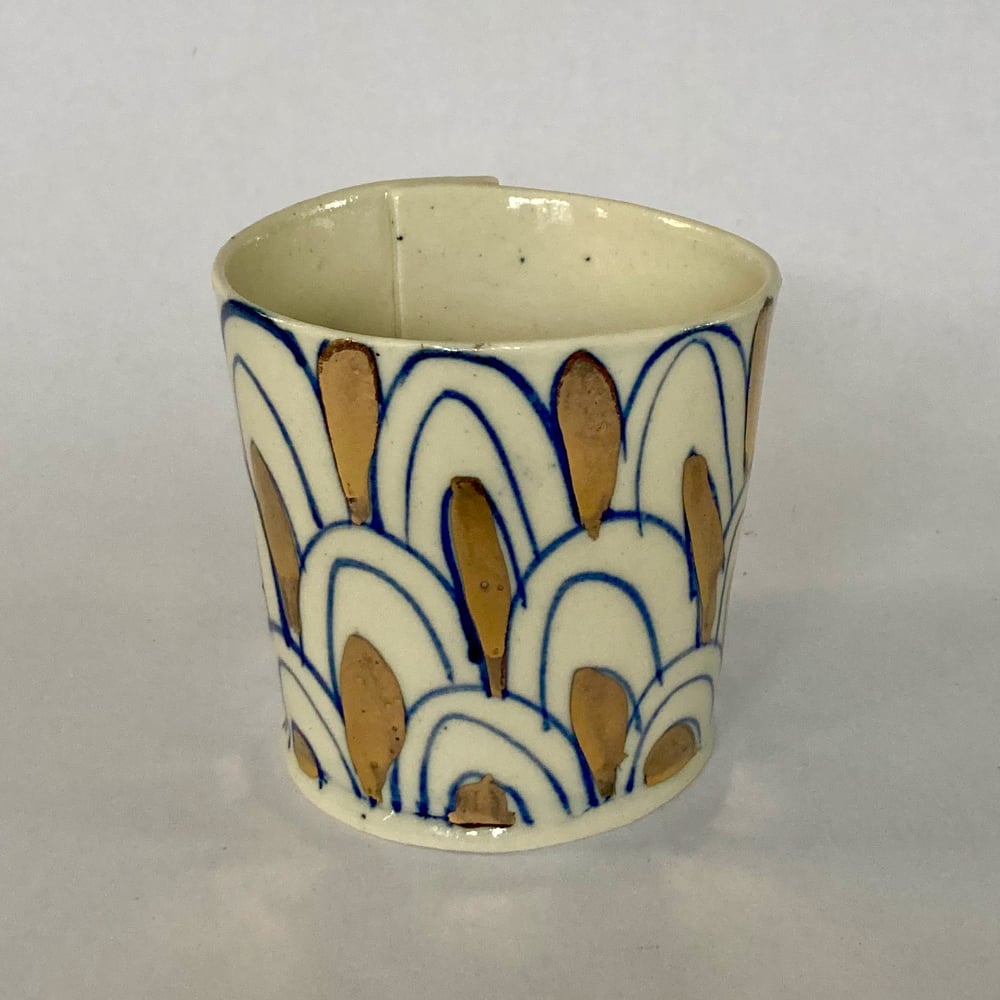 Image of Beakers blue and Gold