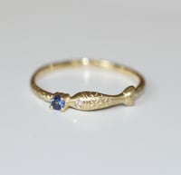 Blue Sapphire Dreaming Koi Ring
