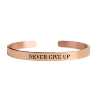 Image 3 of Never Give Up Bracelet -personal motivation GIFT to inspire someone special.
