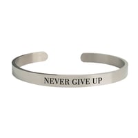 Image 2 of Never Give Up Bracelet -personal motivation GIFT to inspire someone special.